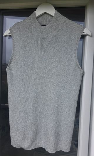 Jersey Sfera sin mangas cuello plateado