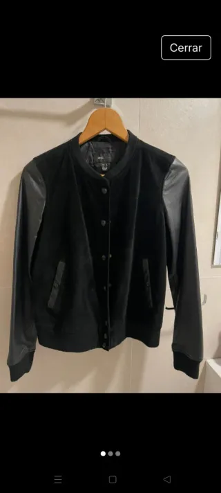 Cazadora Biker Mujer Talla M Negra