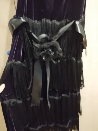 Vestido Años 20 Negro/Morado