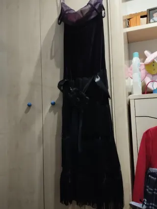 Vestido Años 20 Negro/Morado