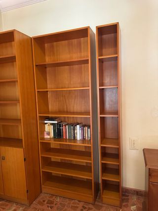 Conjunto Muebles Madera: Librería y Armario