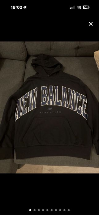 Sudadera New Balance Capucha Talla L Negra