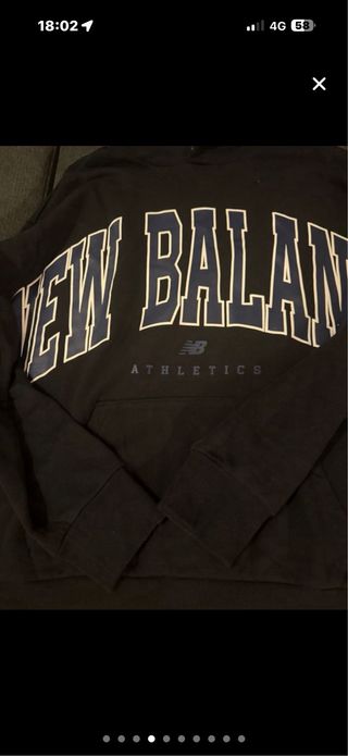 Sudadera New Balance Capucha Talla L Negra