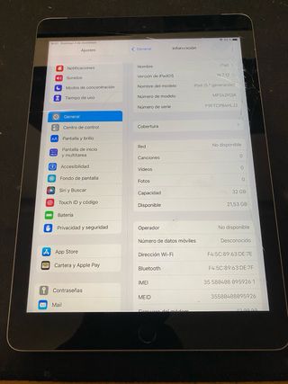 iPad 5ª Gen 32GB Plata - Cristal Roto