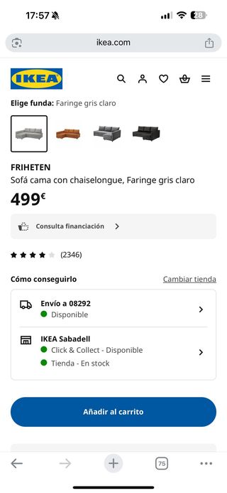 Sofá Cama Ikea Beige FRIHETEN