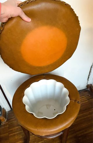 MACETERO ORINAL ANTIGUO! THONET TABURETE MADERA!!