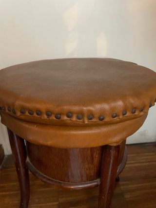 MACETERO ORINAL ANTIGUO! THONET TABURETE MADERA!!