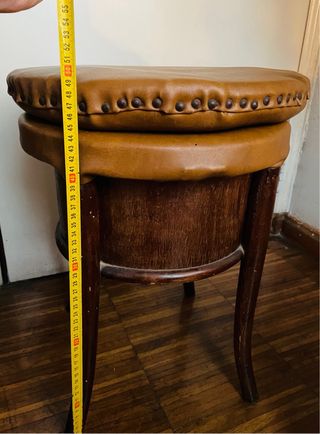 MACETERO ORINAL ANTIGUO! THONET TABURETE MADERA!!