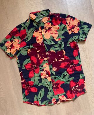 Camisa Hawaiana Estampada Algodón muy bueno