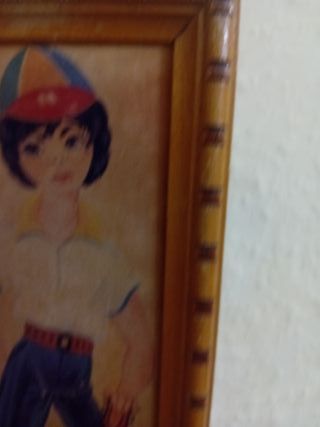 Quadro vintage legno anni 70