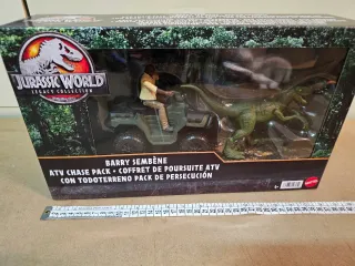 Jurassic world set safari con veicolo e dinosauro