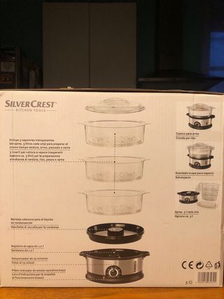 Cocedor Eléctrico Vapor Silvercrest 800W.