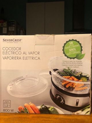 Cocedor Eléctrico Vapor Silvercrest 800W.