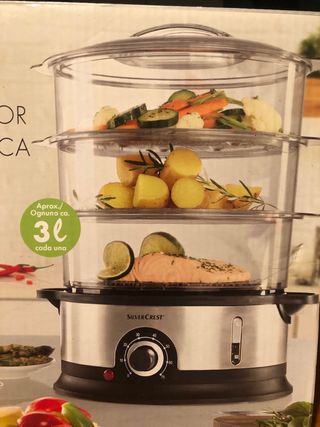 Cocedor Eléctrico Vapor Silvercrest 800W.