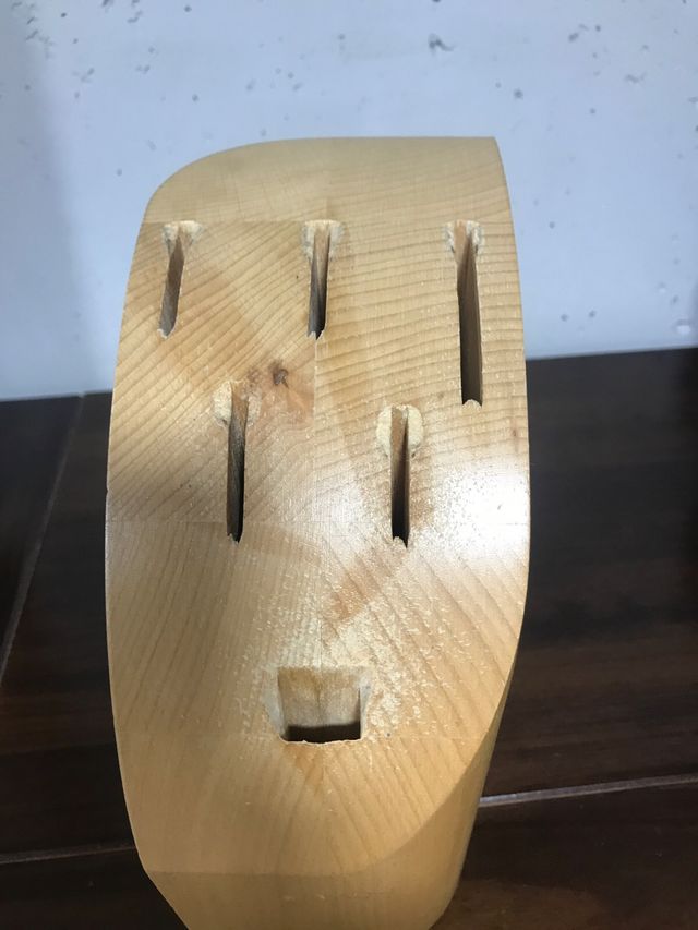 Bloque de cuchillos Arcos de madera de haya maciza