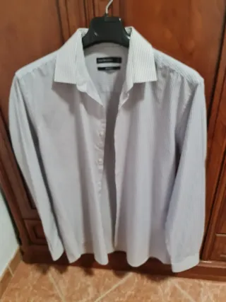 Camisa rayas azul y blanco Talla L