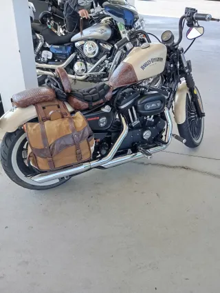 Alforjas Moto Vintage Marrón y Cuero