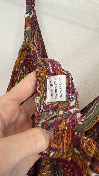 Vestido largo seda estampado