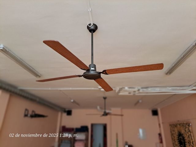 Ventilador de techo sin luz.