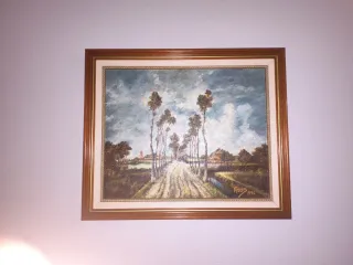 Cuadro Lienzo Pintado a Mano Camino