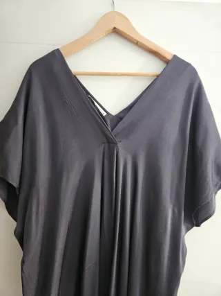 Vestido Túnica Zara Gris Talla Única