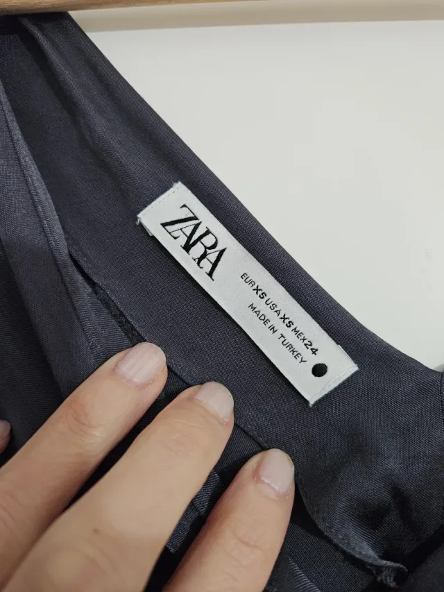 Vestido Túnica Zara Gris Talla Única