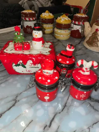 Set natalizio ceramica e vetro