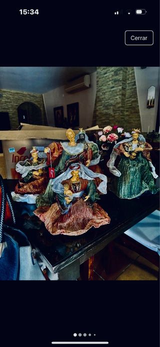 Figuras Belén Vintage Reyes Magos
