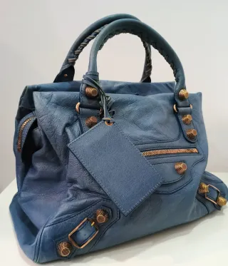 Bolso Balenciaga Giant City Azul Dorado