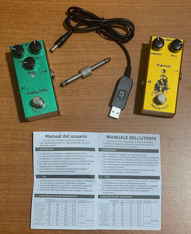 Pedali Chitarra Analog Delay e Tremolo