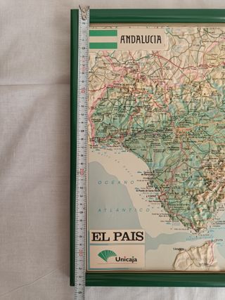 Mapa en relieve Andalucía