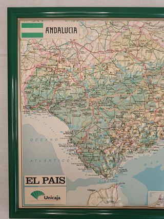 Mapa en relieve Andalucía