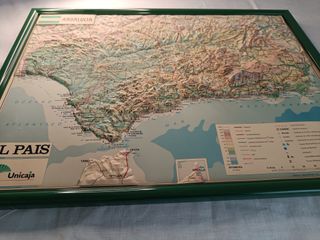 Mapa en relieve Andalucía