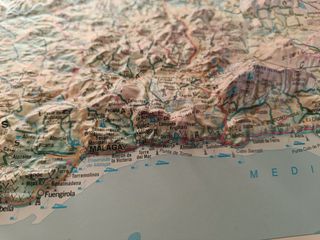 Mapa en relieve Andalucía