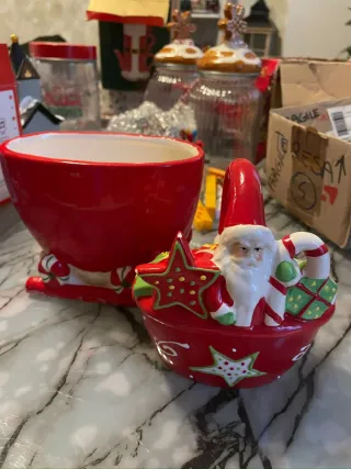 Set natalizio ceramica decorato