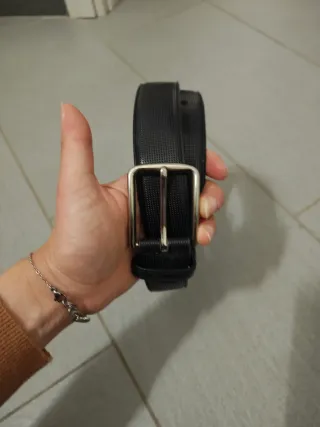 Cintura in pelle uomo nera