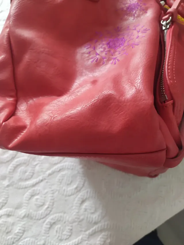 Bolso Desigual Rojo Bordado Hombro alto 49 hombro