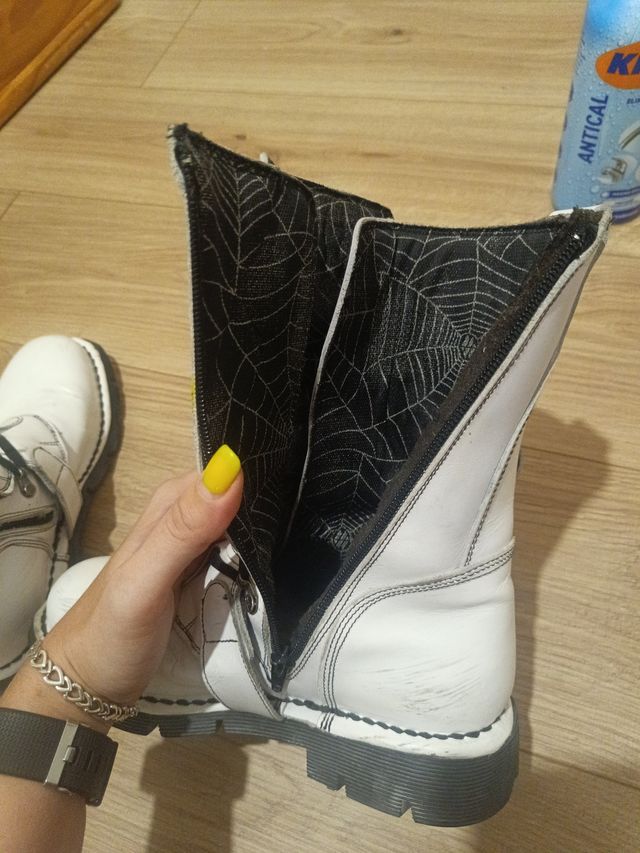 Botas New Rock Blancas Talla 40