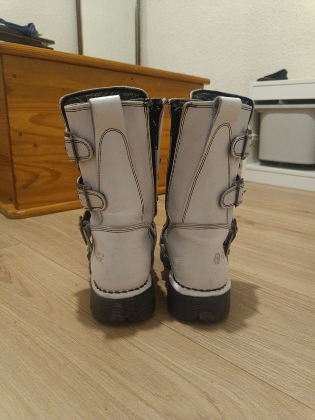 Botas New Rock Blancas Talla 40