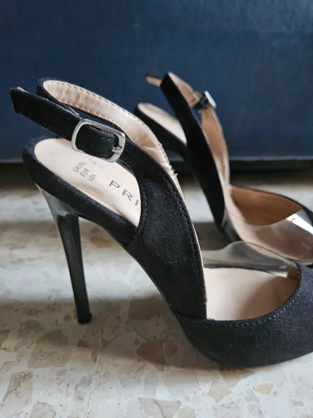 Zapatos negros tacón