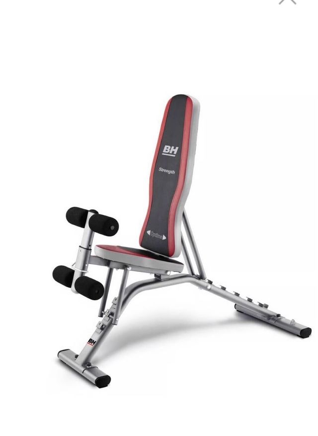 Banco Musculación BH y pesas para mancuernas