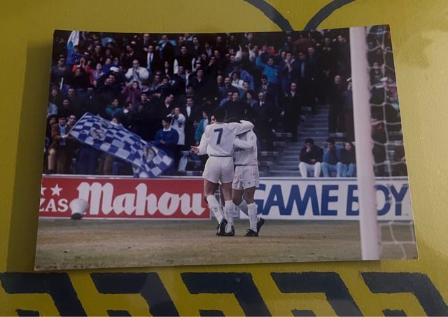 REAL MADRID 1991-1992 FOTO DE PRENSA DE PARTIDO.