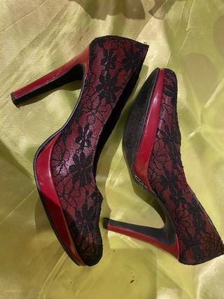 Scarpe con tacco She.Original nere rosse