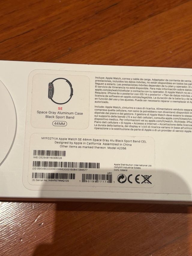 Apple Watch SE Nero 44mm