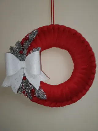 Ghirlanda intrecciata filato marshmallow