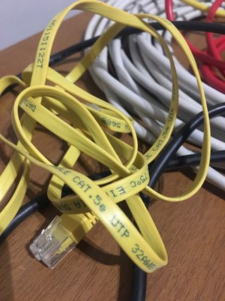 Lote Cables de Red RJ45 y RJ11, nuevos y usados