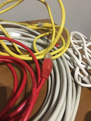 Lote Cables de Red RJ45 y RJ11, nuevos y usados