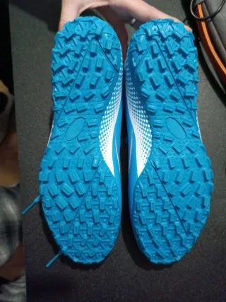 Zapatillas Fútbol Multitaco Azul y Plata