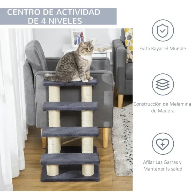 Escalera rascador para gatos
