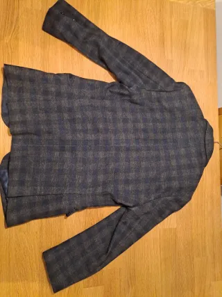 Giacca Uomo Misaki a quadri blu e marrone in lana